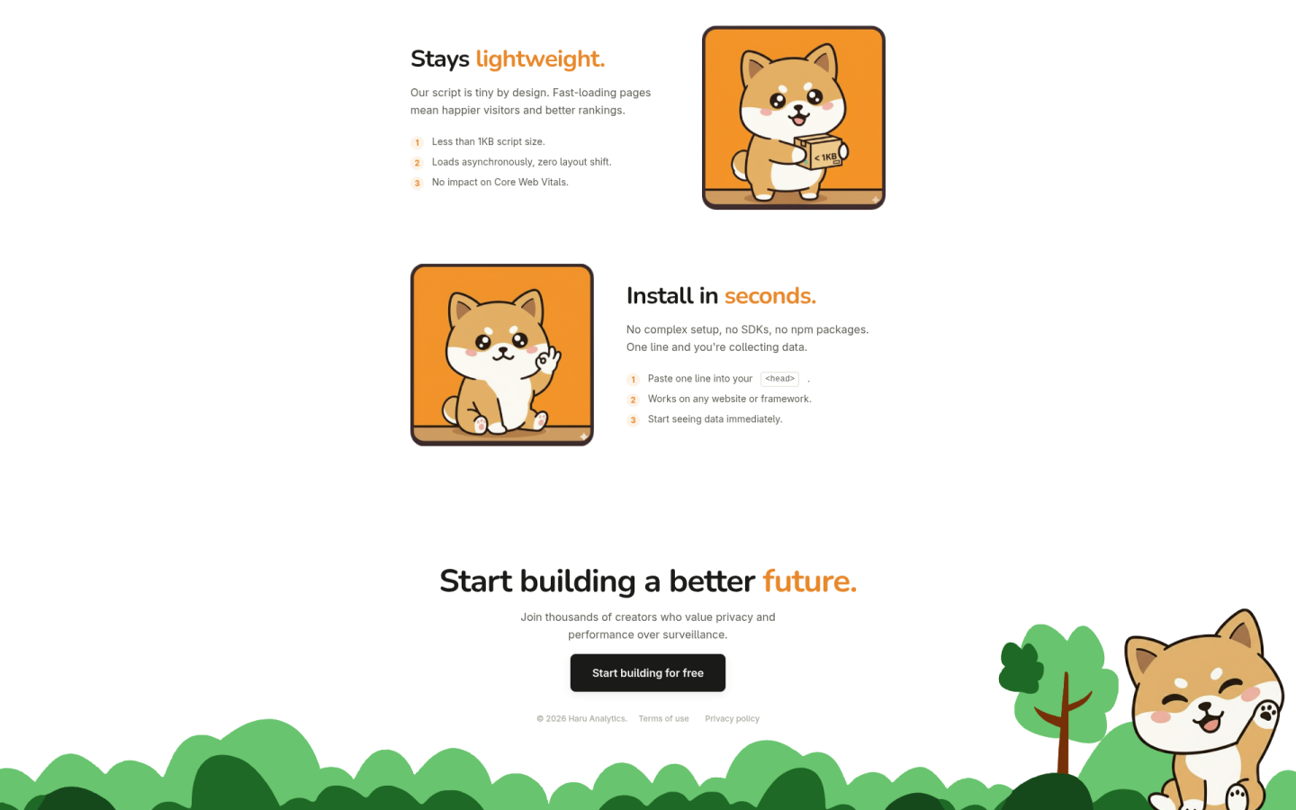 Tracking script info